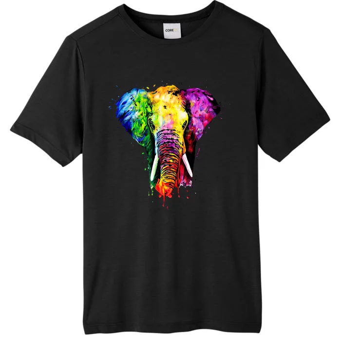 Rainbow Elephant Art Cute Gift ChromaSoft Performance T-Shirt