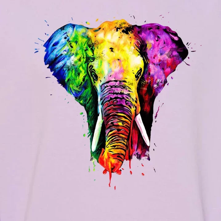 Rainbow Elephant Art Cute Gift Garment-Dyed Sweatshirt