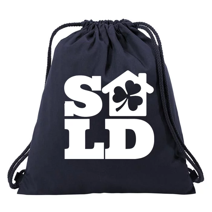 Real Estate Agent St. Patricks Day Drawstring Bag