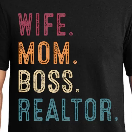 Real Estate Agent Investor Wife Mom Boss Realtor Funny Cute Gift Pajama Set