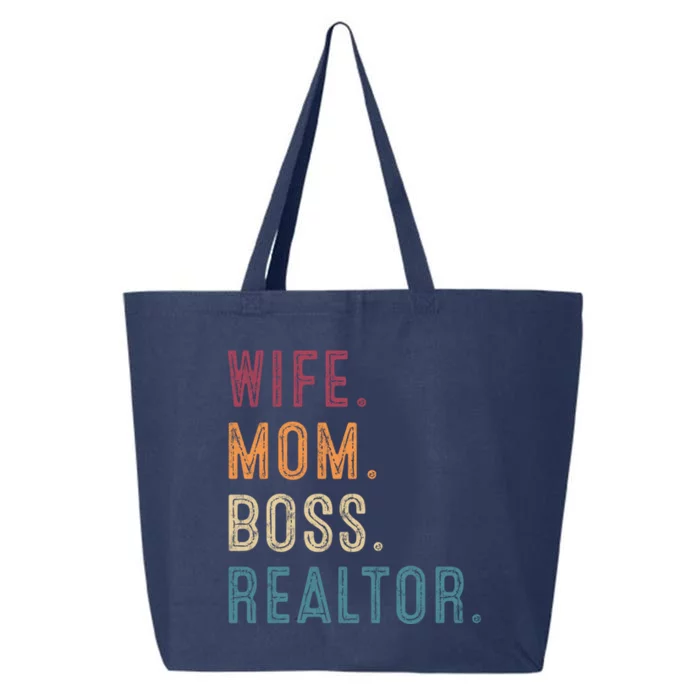 Real Estate Agent Investor Wife Mom Boss Realtor Funny Cute Gift 25L Jumbo Tote