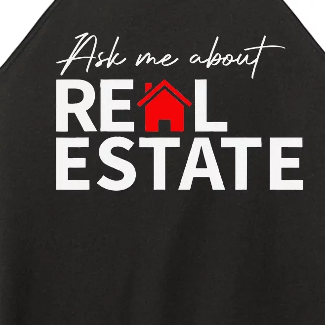 Real Estate Agent Funny Realtors Ask Me About Real Estate Women’s Perfect Tri Rocker Tank