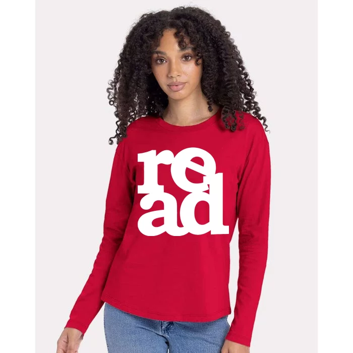 Read Logo Womens Cotton Relaxed Long Sleeve T-Shirt