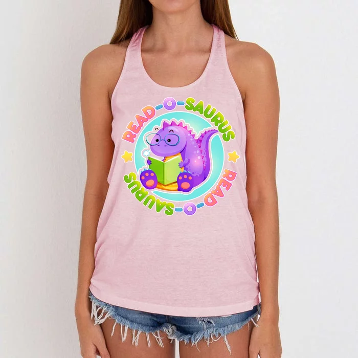 Read-O-Saurus Women's Knotted Racerback Tank