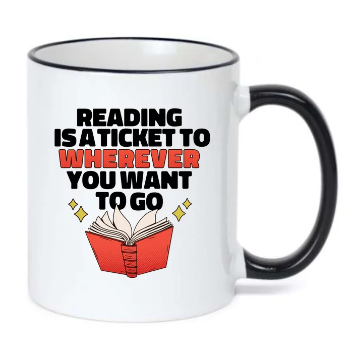 Reading Imagination Black Color Changing Mug