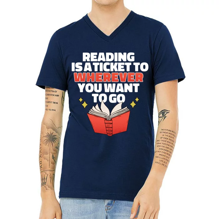 Reading Imagination V-Neck T-Shirt