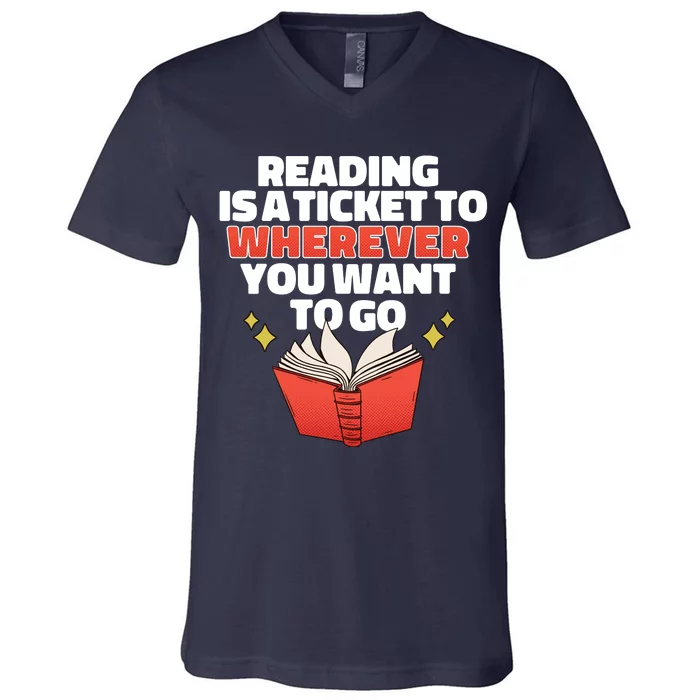 Reading Imagination V-Neck T-Shirt