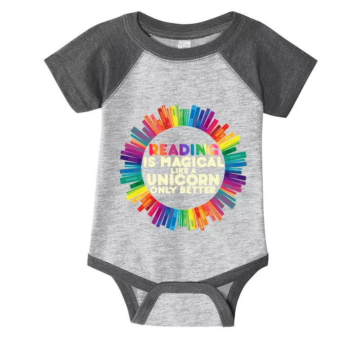 Reading Is Magical Like A Unicorn Only Better Infant Baby Jersey Bodysuit