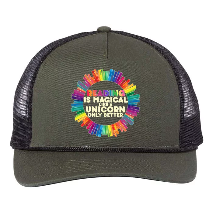 Reading Is Magical Like A Unicorn Only Better Retro Rope Trucker Hat Cap