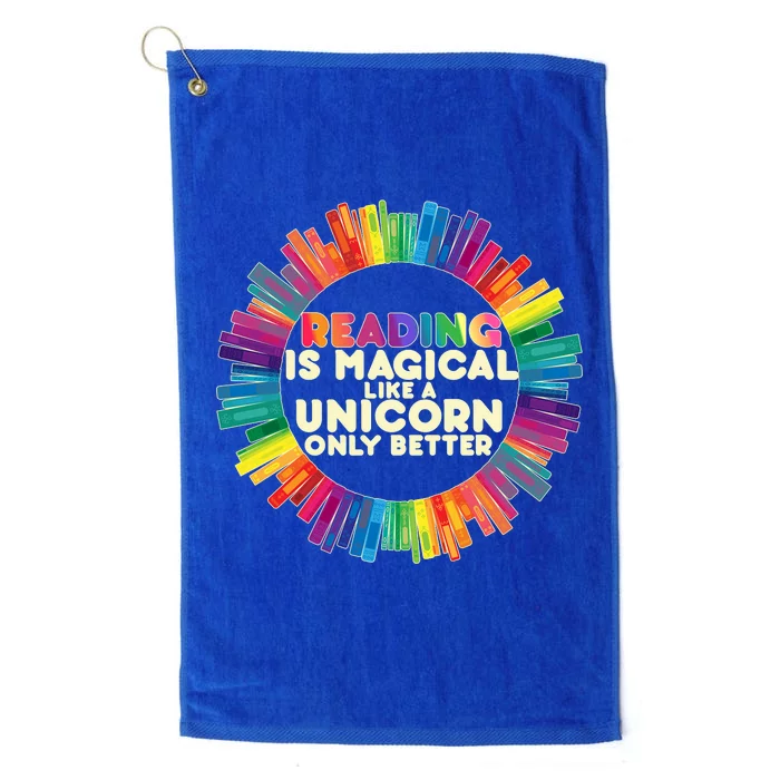 Reading Is Magical Like A Unicorn Only Better Platinum Collection Golf Towel