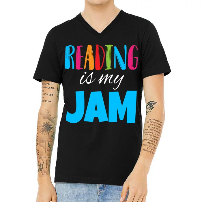 Reading Is My Jam V-Neck T-Shirt