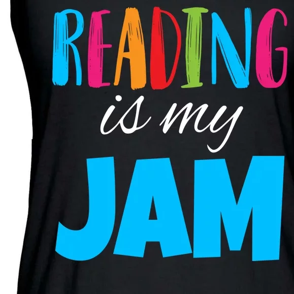 Reading Is My Jam Ladies Essential Flowy Tank