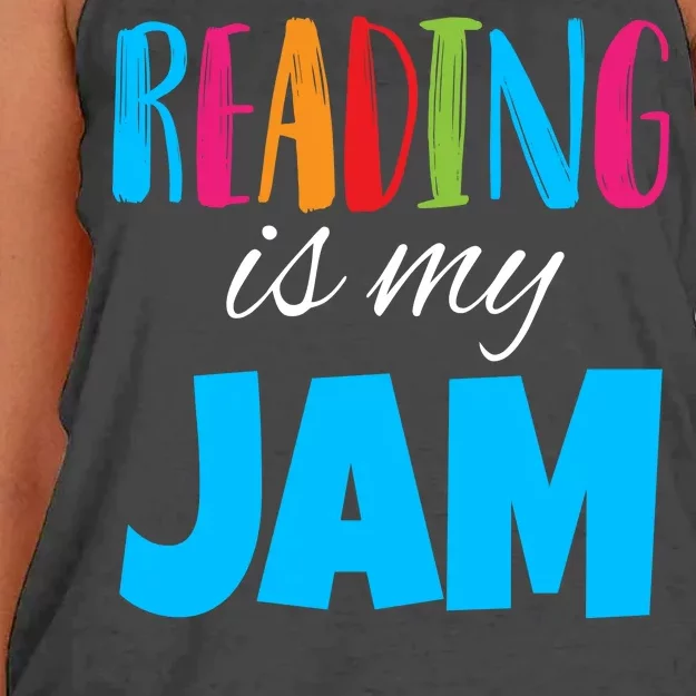 Reading Is My Jam Women's Knotted Racerback Tank