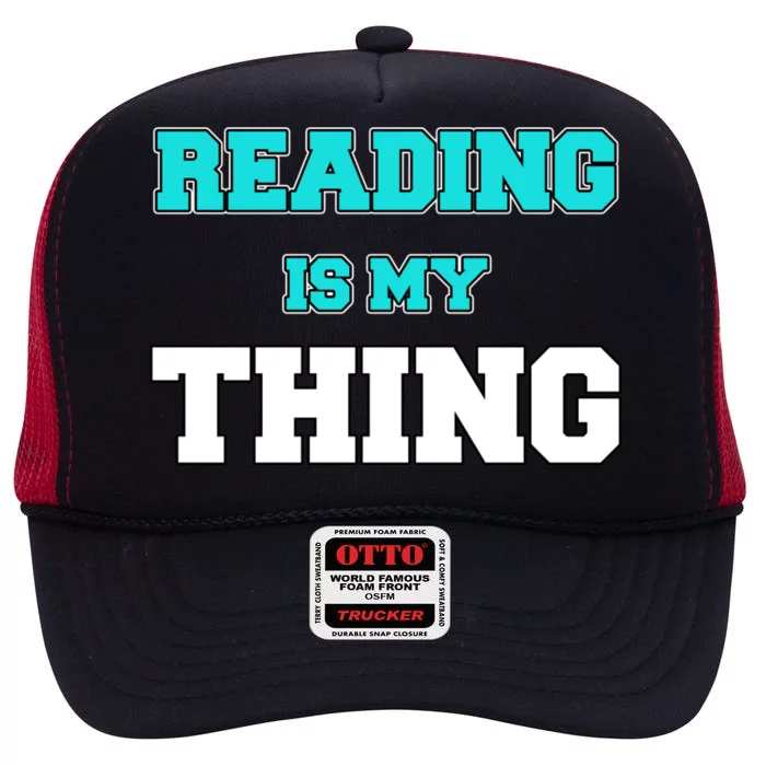 Reading Is My Thing High Crown Mesh Trucker Hat