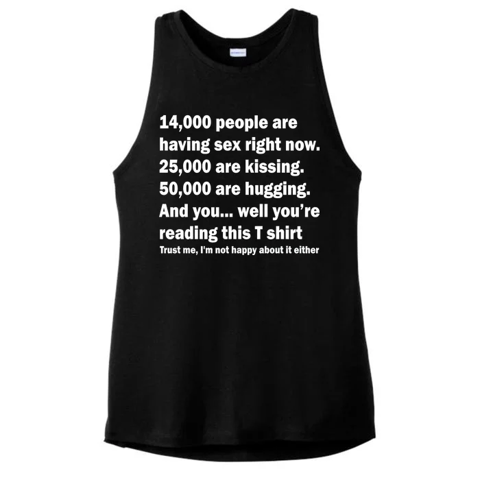 Reading This Funny Single Life Quote Ladies Tri-Blend Wicking Tank