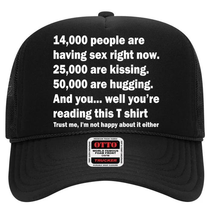 Reading This Funny Single Life Quote High Crown Mesh Trucker Hat