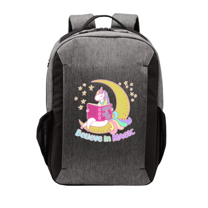 Reading Unicorn Believe In Yourself & Magic Vector Backpack