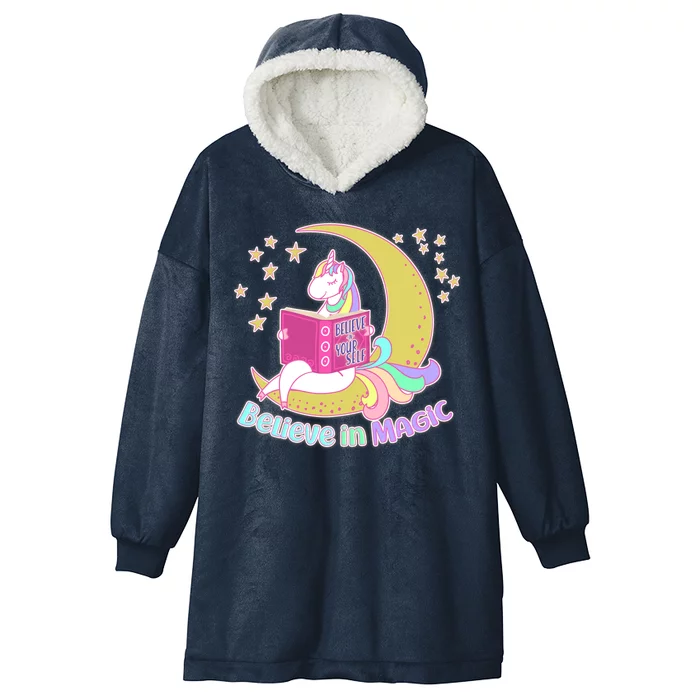 Reading Unicorn Believe In Yourself & Magic Hooded Wearable Blanket