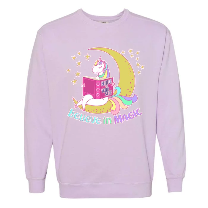 Reading Unicorn Believe In Yourself & Magic Garment-Dyed Sweatshirt