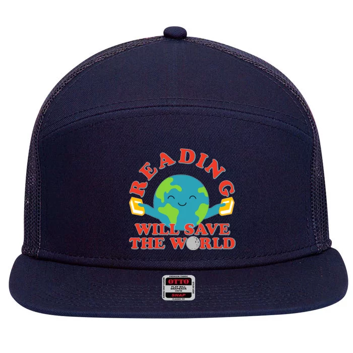 Reading Will Save The World 7 Panel Mesh Trucker Snapback Hat