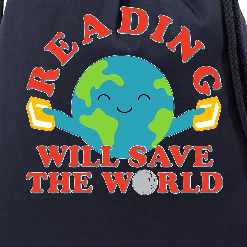 Reading Will Save The World Drawstring Bag