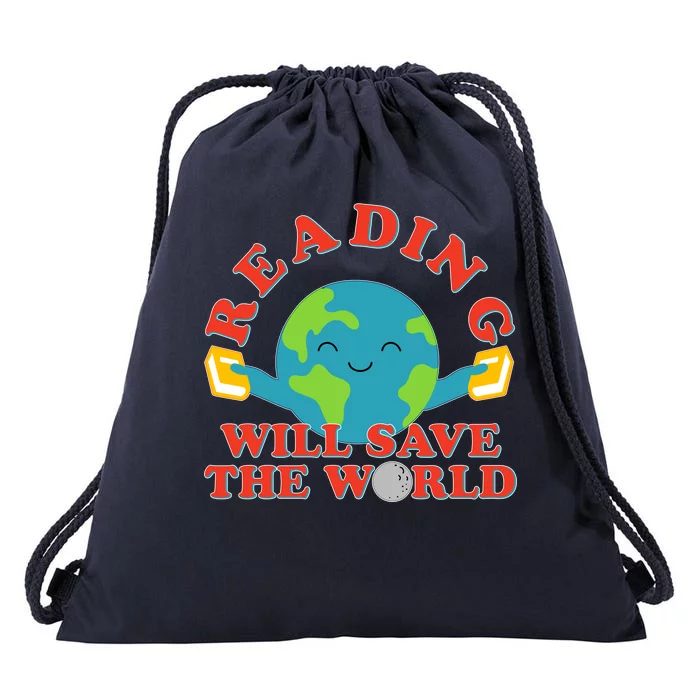 Reading Will Save The World Drawstring Bag