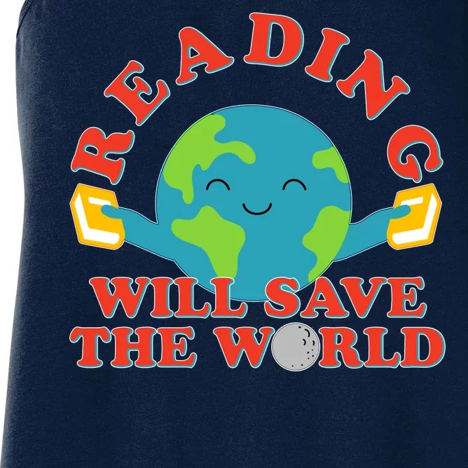 Reading Will Save The World Women's Racerback Tank