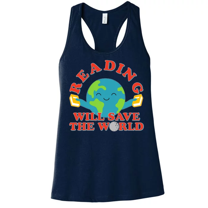 Reading Will Save The World Women's Racerback Tank