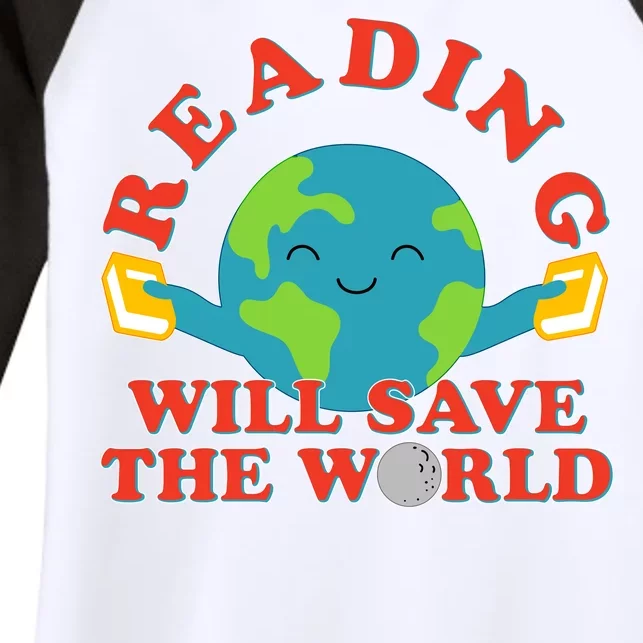 Reading Will Save The World Women's Tri-Blend 3/4-Sleeve Raglan Shirt