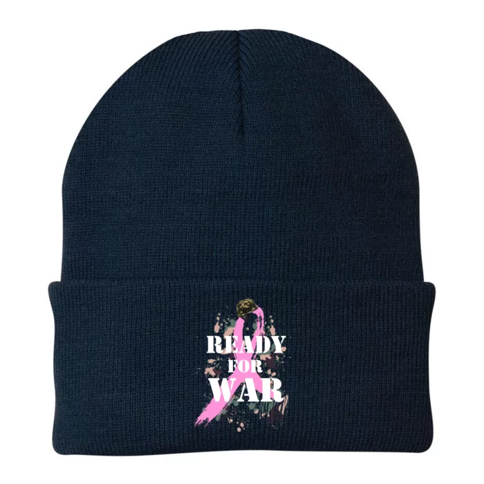 Ready For War Breast Cancer Knit Cap Winter Beanie