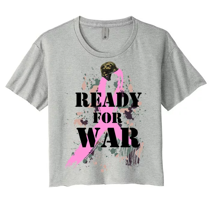 Ready For War Breast Cancer Women's Crop Top Tee