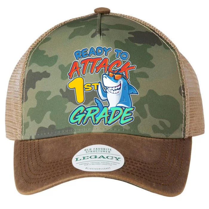 Ready To Attack 1st Grade Shark Legacy Tie Dye Trucker Hat