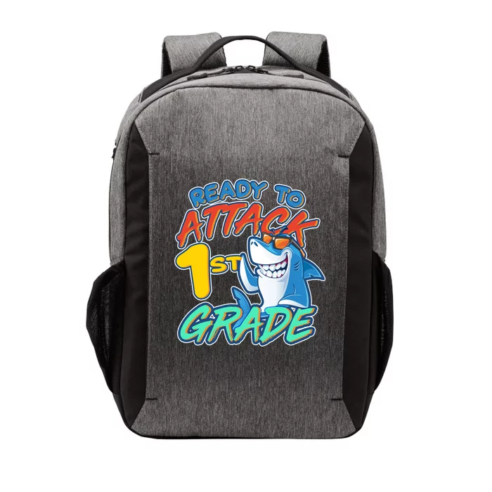 Ready To Attack 1st Grade Shark Vector Backpack