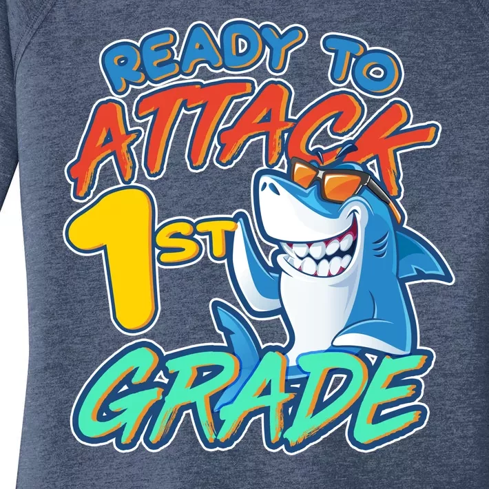 Ready To Attack 1st Grade Shark Women's Perfect Tri Tunic Long Sleeve Shirt