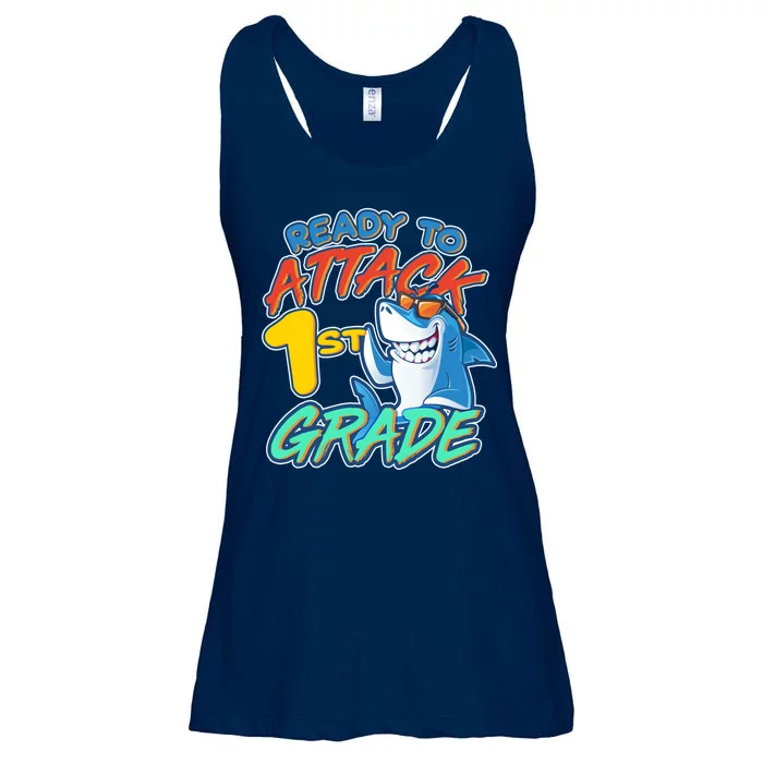 Ready To Attack 1st Grade Shark Ladies Essential Flowy Tank