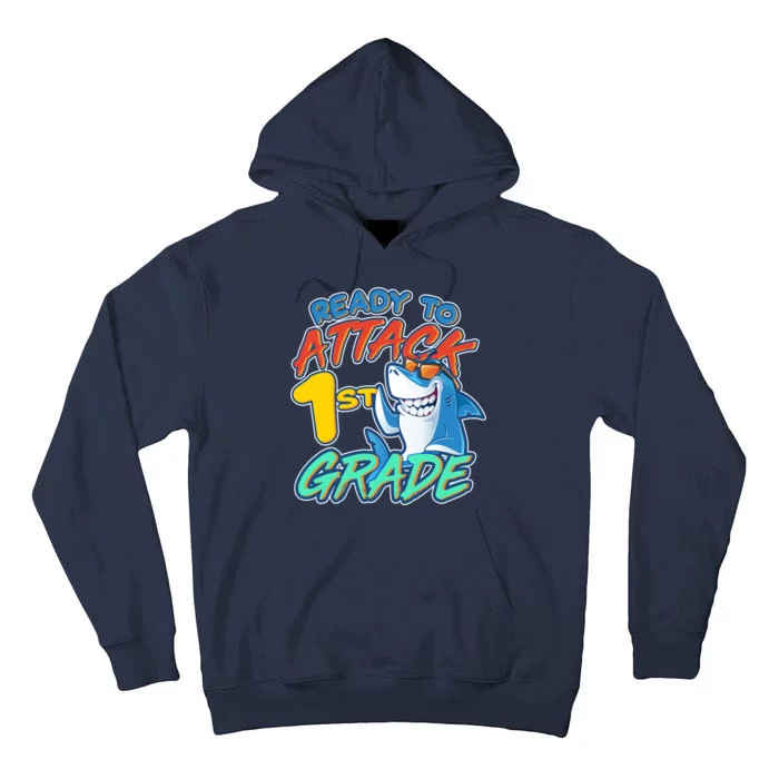 Ready To Attack 1st Grade Shark Tall Hoodie