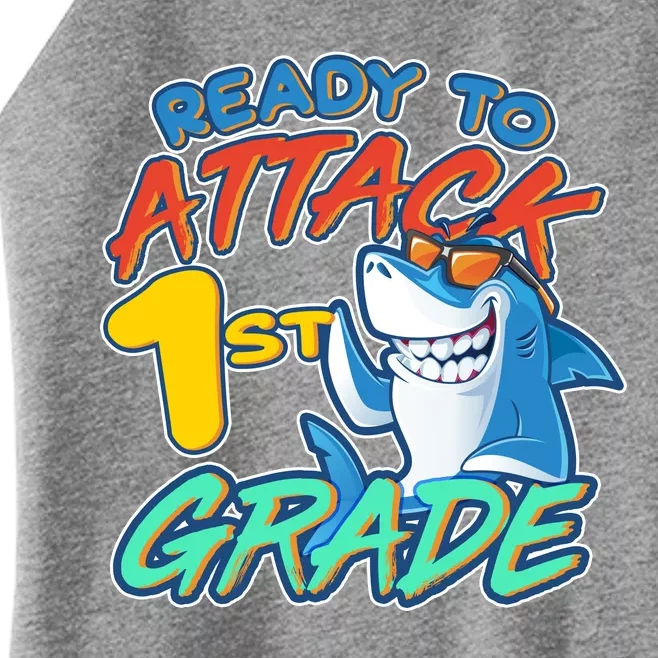 Ready To Attack 1st Grade Shark Women’s Perfect Tri Rocker Tank