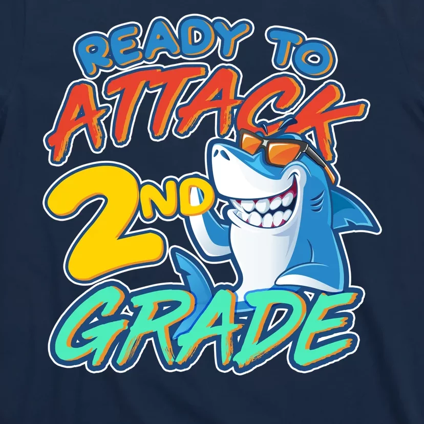 Ready to Attack 2nd Grade Shark T-Shirt