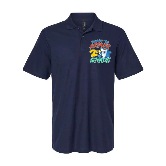 Ready to Attack 2nd Grade Shark Softstyle Adult Sport Polo