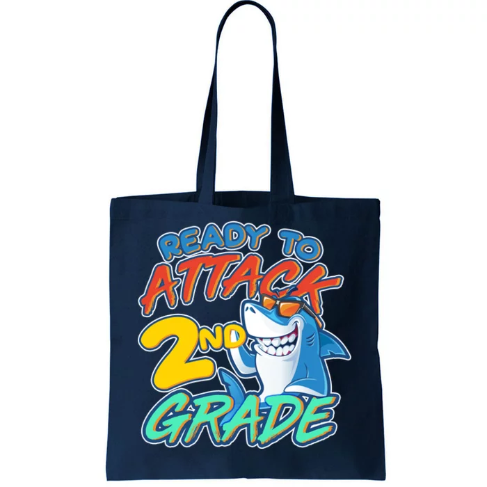 Ready to Attack 2nd Grade Shark Tote Bag