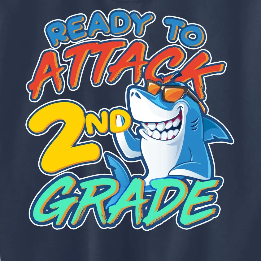 Ready to Attack 2nd Grade Shark Kids Sweatshirt