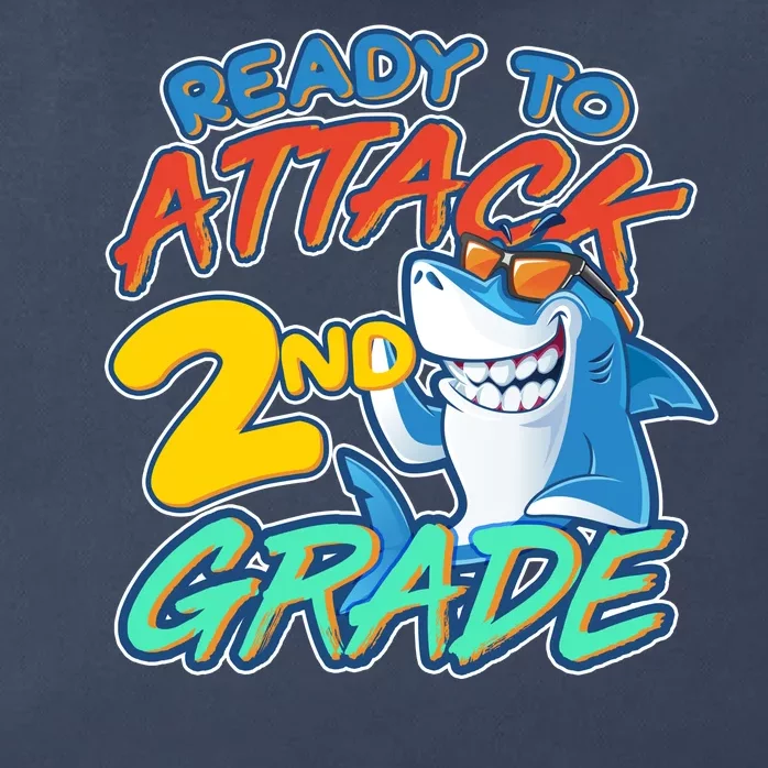 Ready to Attack 2nd Grade Shark Zip Tote Bag