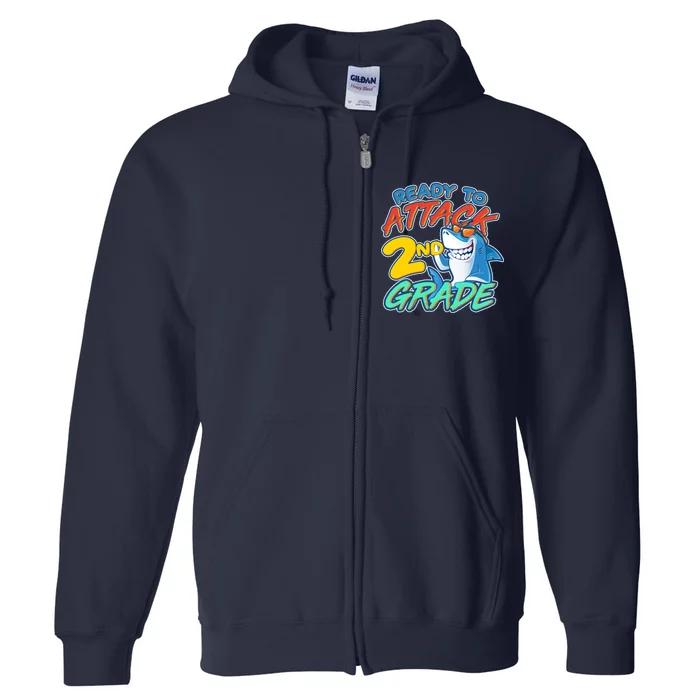 Ready to Attack 2nd Grade Shark Full Zip Hoodie