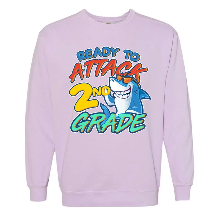 Ready to Attack 2nd Grade Shark Garment-Dyed Sweatshirt