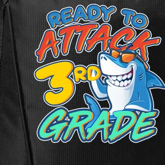 Ready To Attack 3rd Grade Shark City Backpack