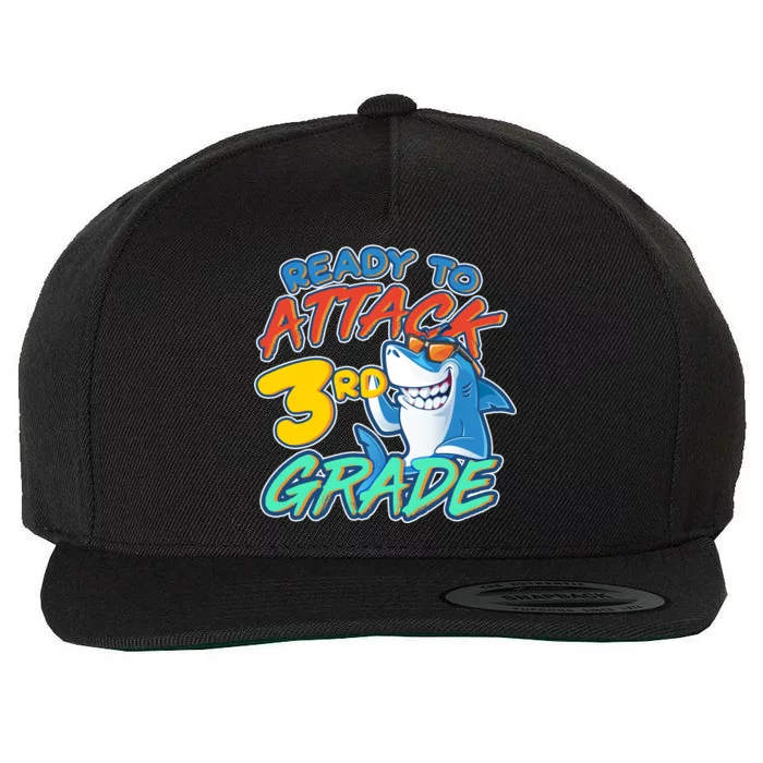 Ready To Attack 3rd Grade Shark Wool Snapback Cap