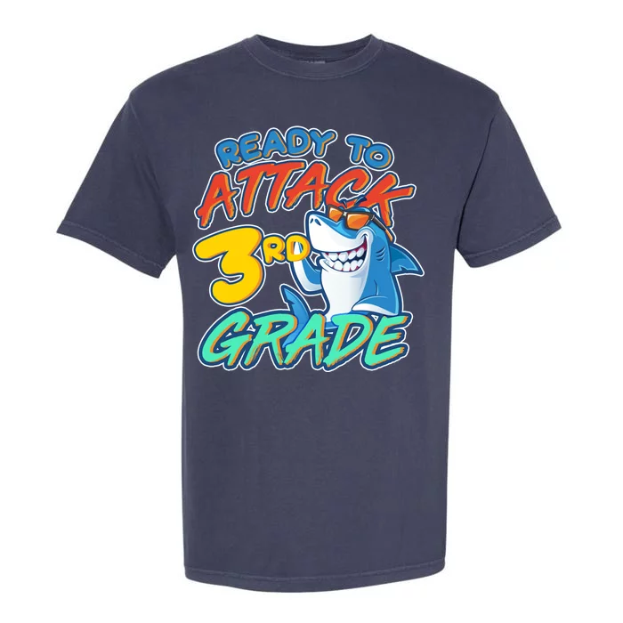 Ready To Attack 3rd Grade Shark Garment-Dyed Heavyweight T-Shirt