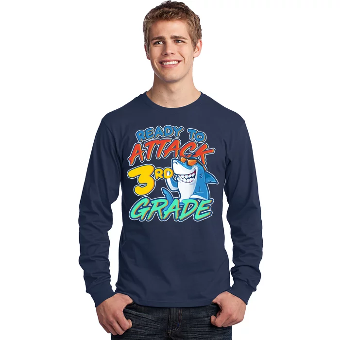 Ready To Attack 3rd Grade Shark Long Sleeve Shirt