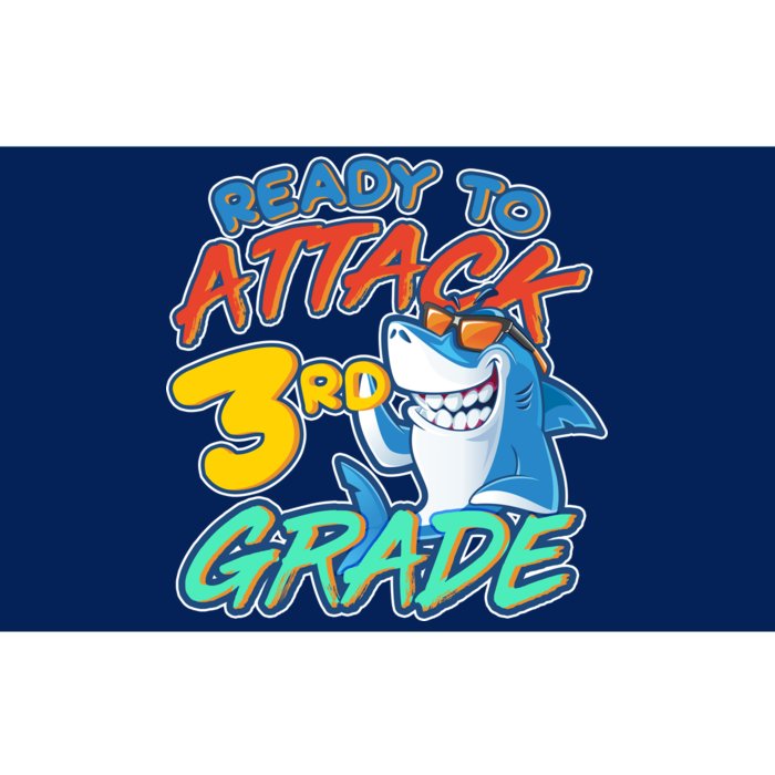 Ready To Attack 3rd Grade Shark Bumper Sticker