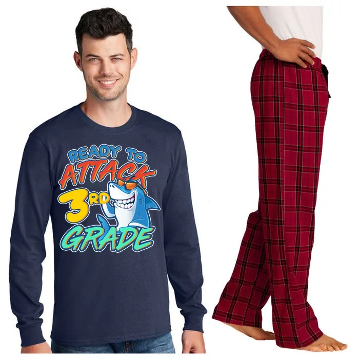 Ready To Attack 3rd Grade Shark Long Sleeve Pajama Set